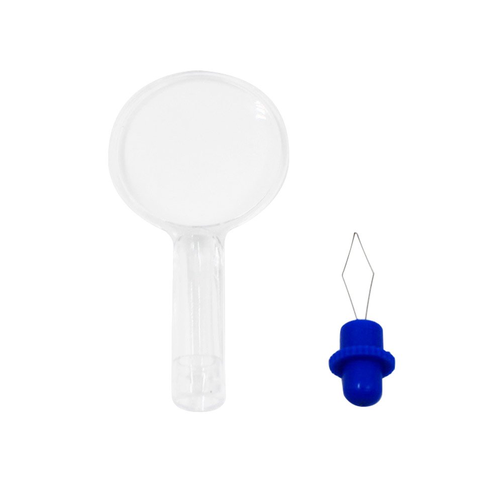 Needle Threader Leader Guide with Magnifying Glass DIY Elderly Sewing Tools