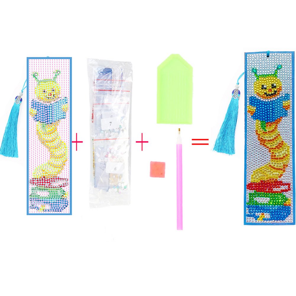 DIY Diamond Painting Bookmark with Tassel Bug