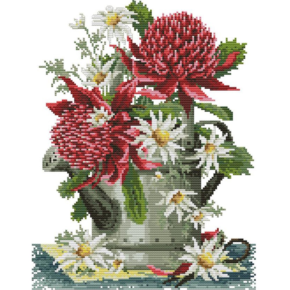 14ct Stamped Cross Stitch Flower (40*32cm)