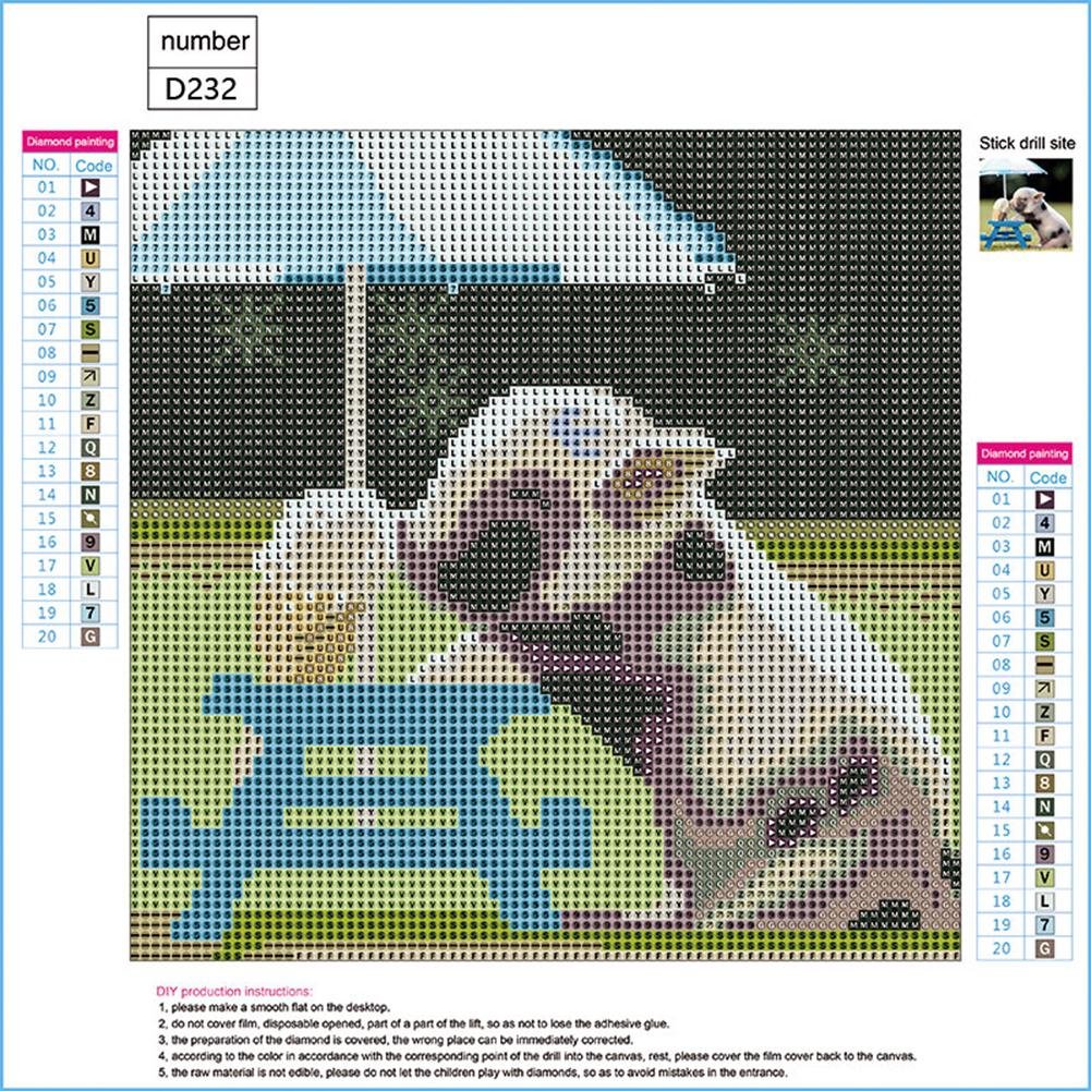 Diamond Painting - Full Round - Pig 2