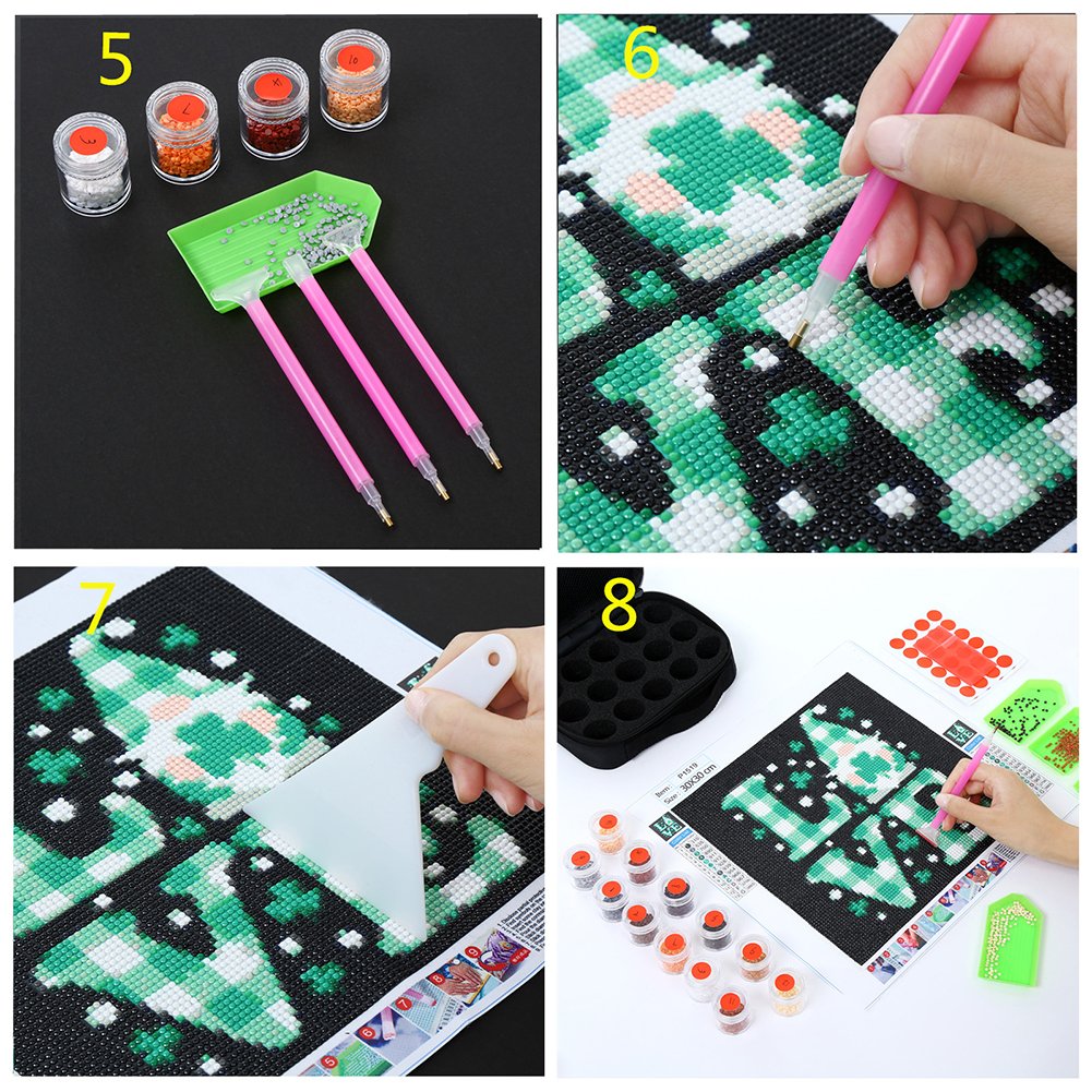 DIY Diamond Painting Accessories Kits Pen Tray Bag with Compartment (Small)