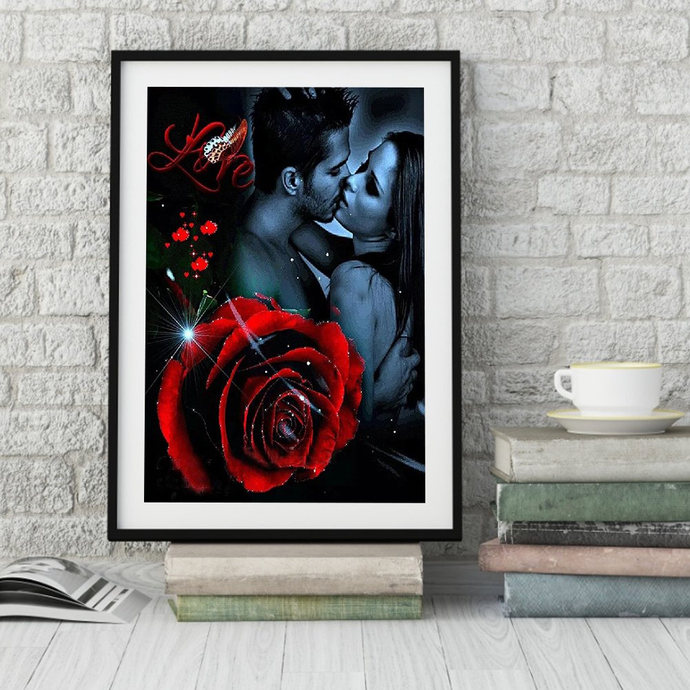 Ponto cruz estampado 11ct - Rose Lover (40*50cm)
