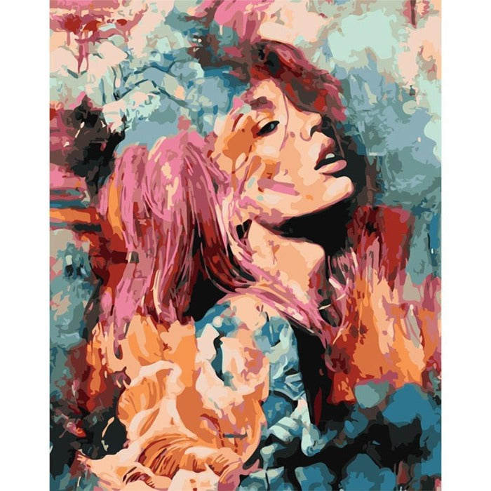 Painting By Numbers Kit DIY Beauty Girls Hand Painted Canvas Oil Art Picture