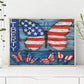 DIY 5D Crystal Rhinestone Diamond Painting Kit Butterfly American Flag