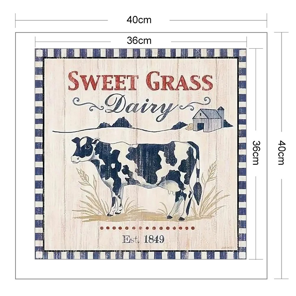 11ct Stamped Cross Stitch - Cow (40*40cm)