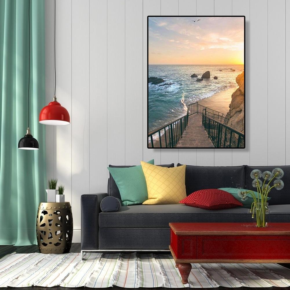 Paint By Number - Oil Painting - Seaside Steps View (40*50cm)
