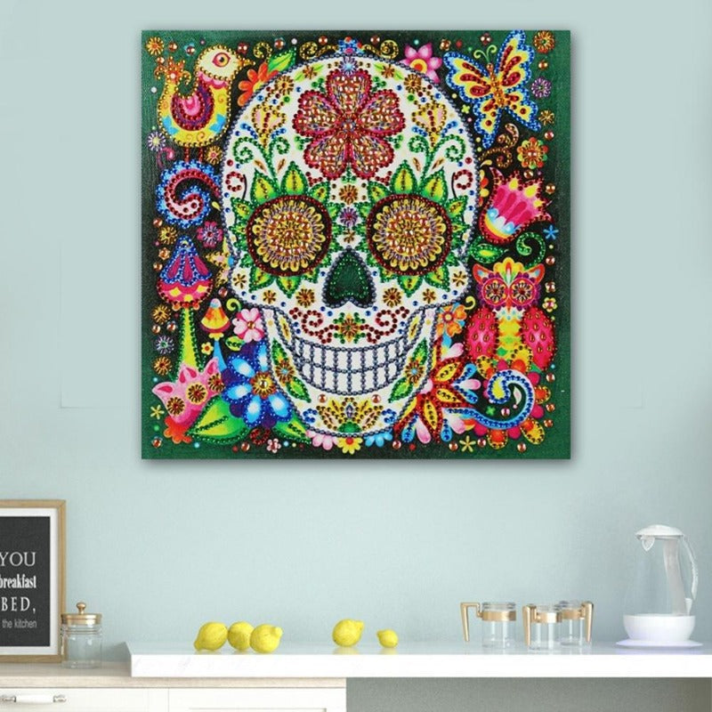 Colorful Skull Special Shaped Rhinestones Diamond Painting 【diamondpaintingsart】