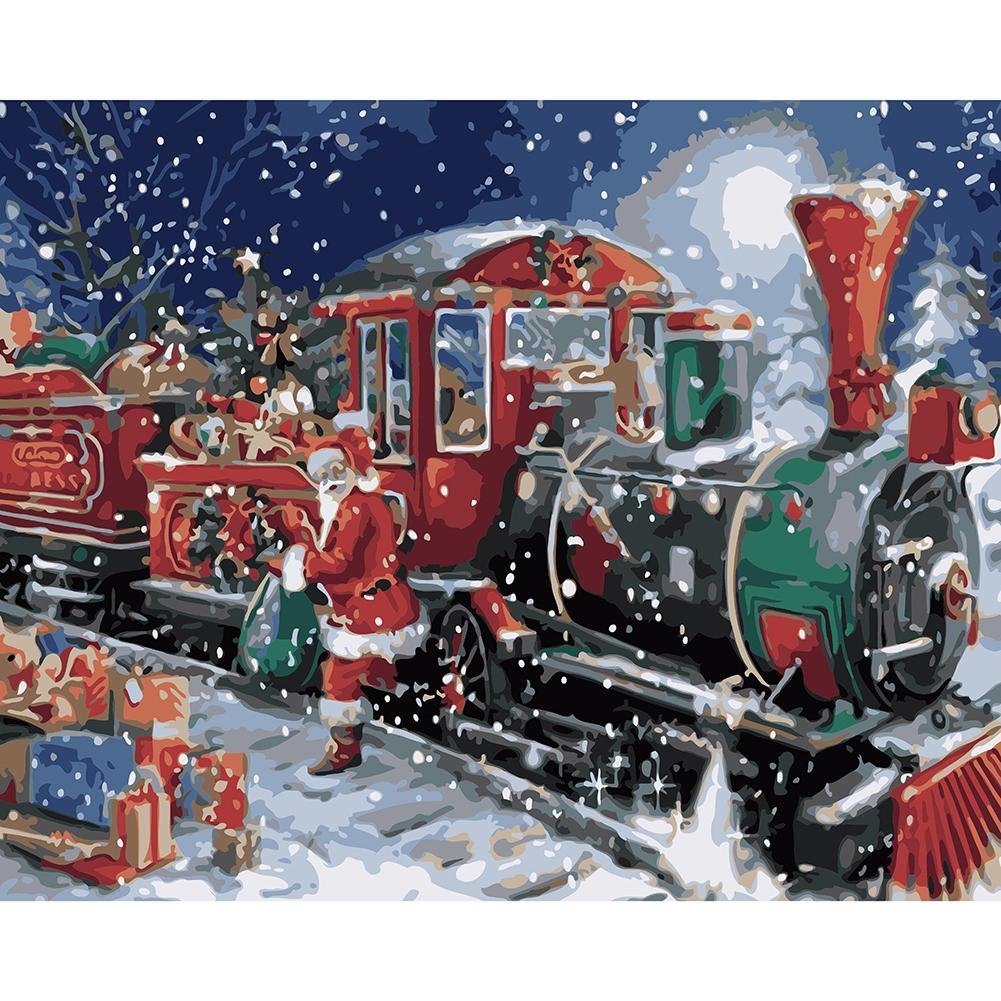 Snowing Christmas Acrylic Paint By Numbers (40*50cm)