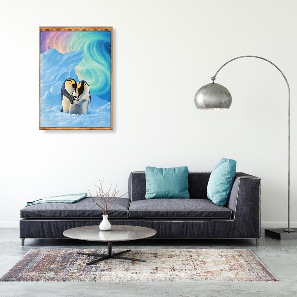 Pintura Diamante - Rodada Completa - Pinguim Aurora
