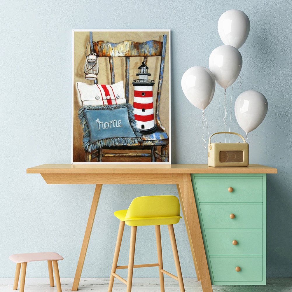 Pintura Diamante - Redondo Completo - Cadeira Antiga