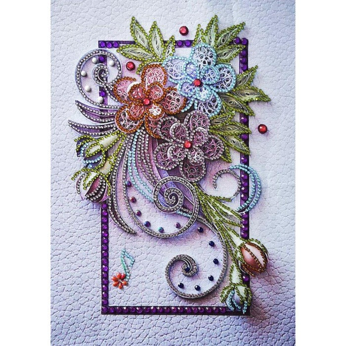 Diamond Art Flowers Embroidery Design