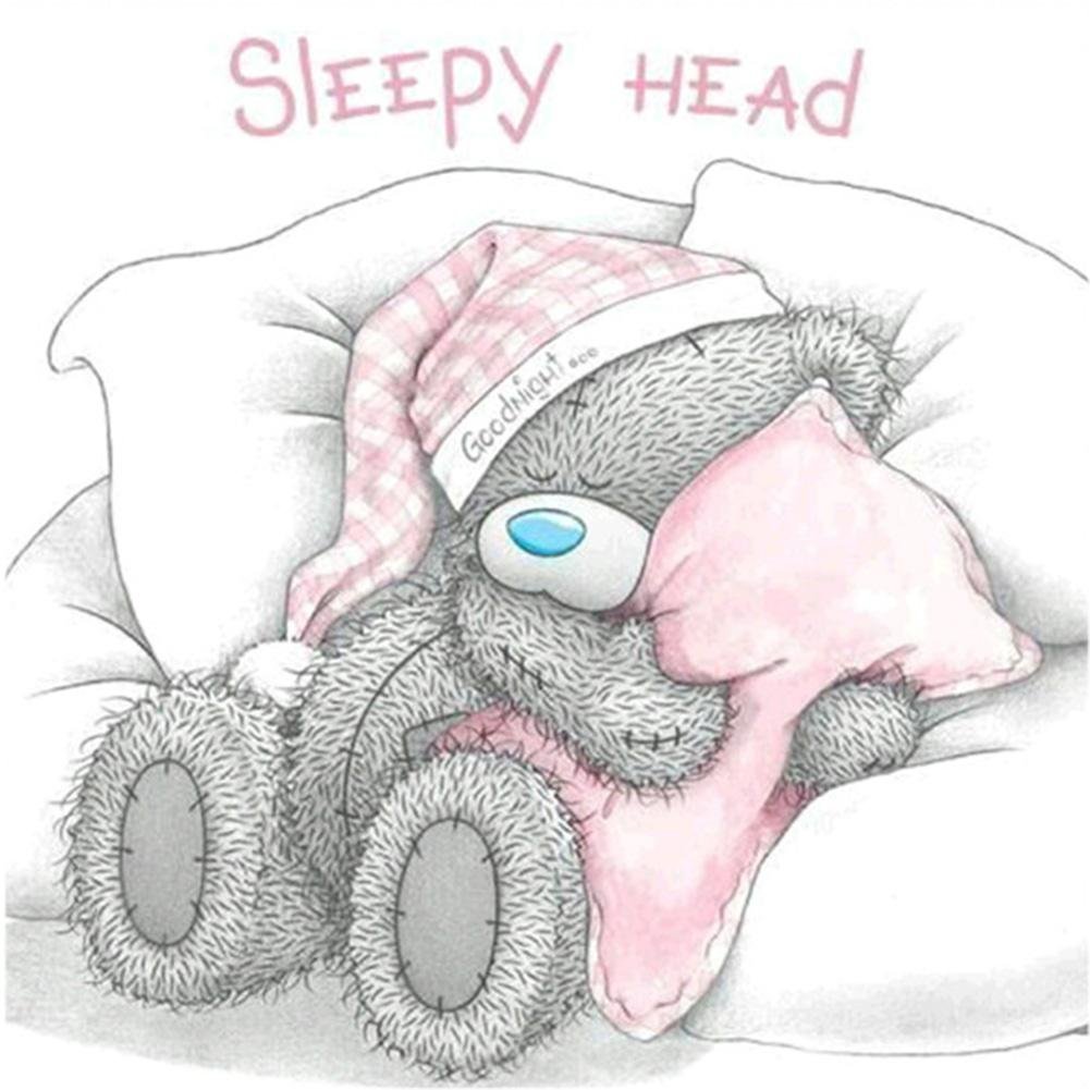 Diamond Painting Partial Round Sleep Bear