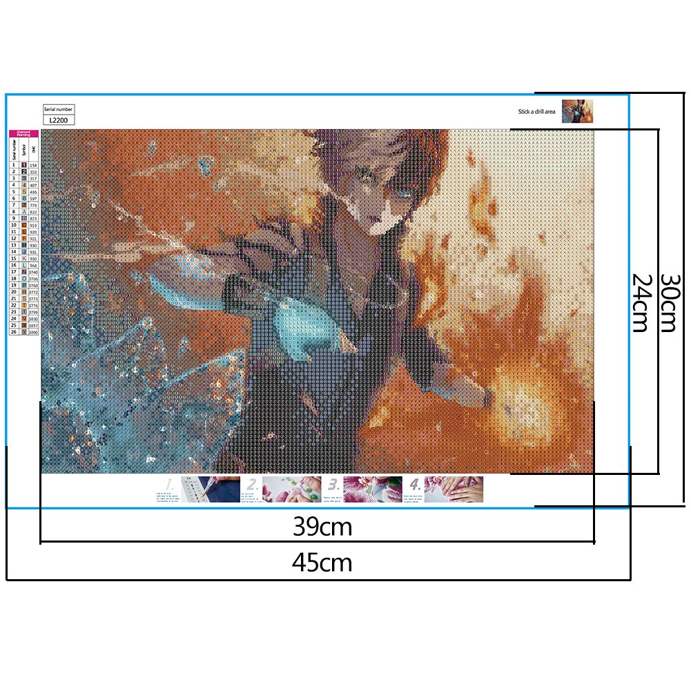 Diamond Painting - Full Round - Anime Boy (30*45cm)