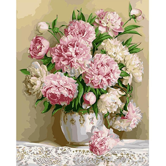 Gorgeous Flower Digital Oil Painting Kits make your drawing room