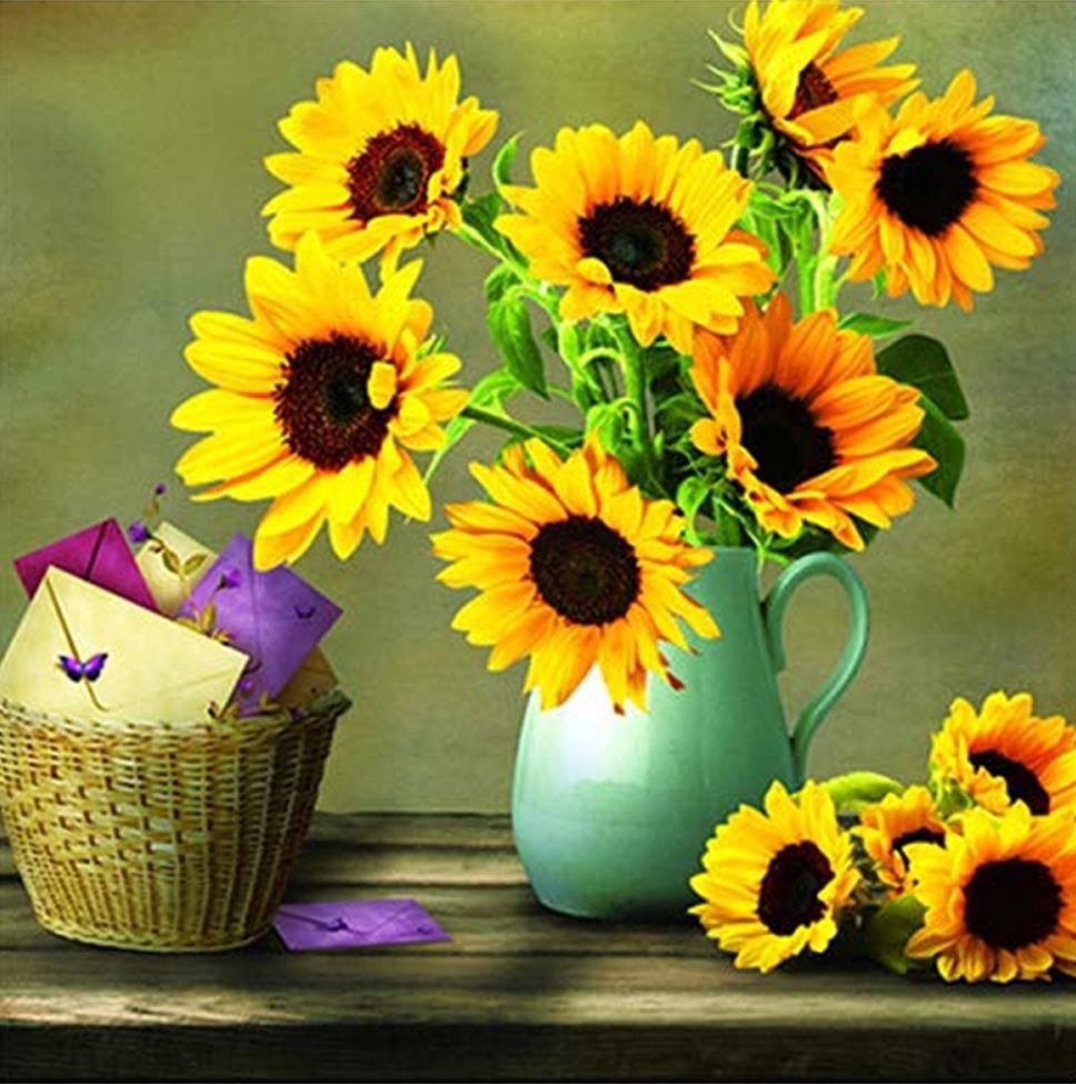 Diamond Painting - Full Round - Sunflower C