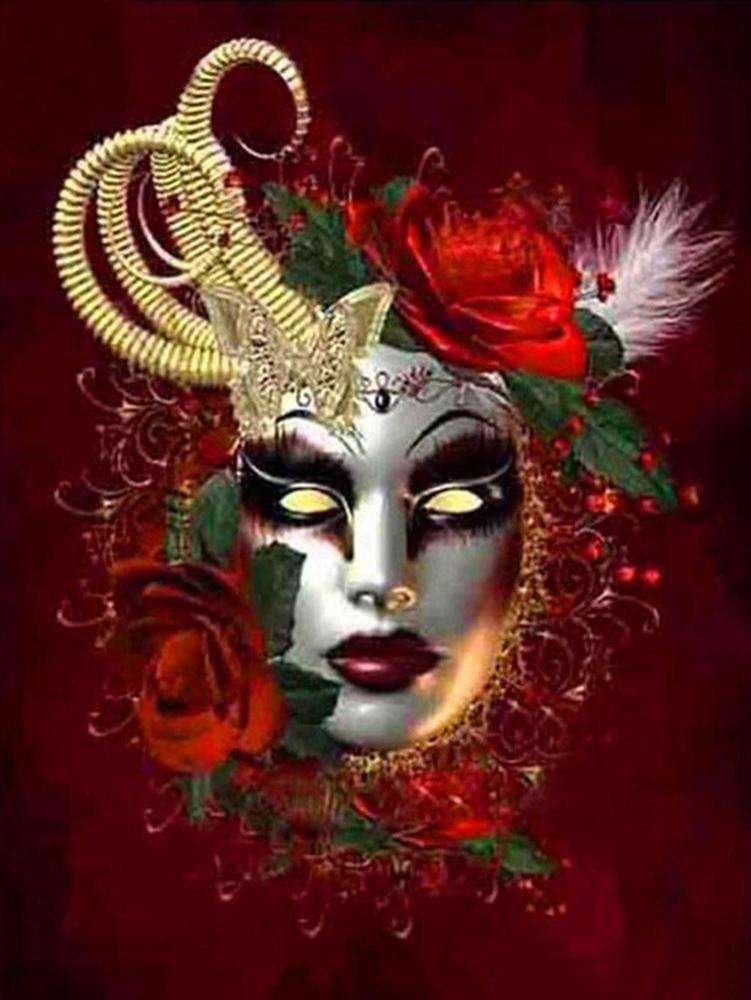 Rose mask | Full Round Diamond Painting Kits