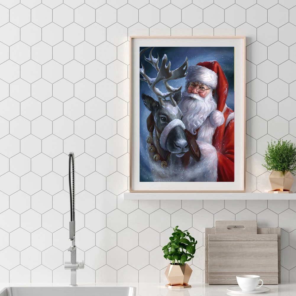 Pintura Diamante - Rodada Completa - Papai Noel H
