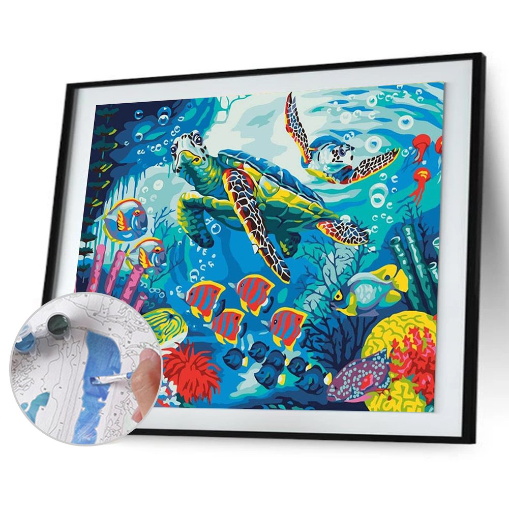 Paint By Number - Oil Painting - Sea Turtle (40*50cm)