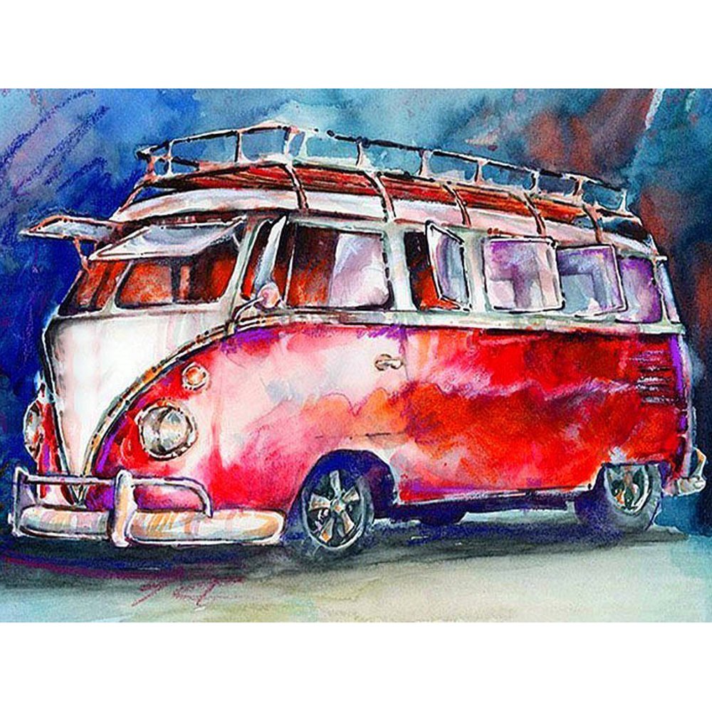 Diamond Paintings Art Full Drill Bus