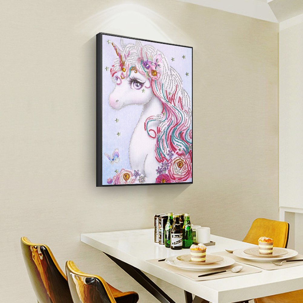 Diamond Painting - Crystal Rhinestone - Unicorn A