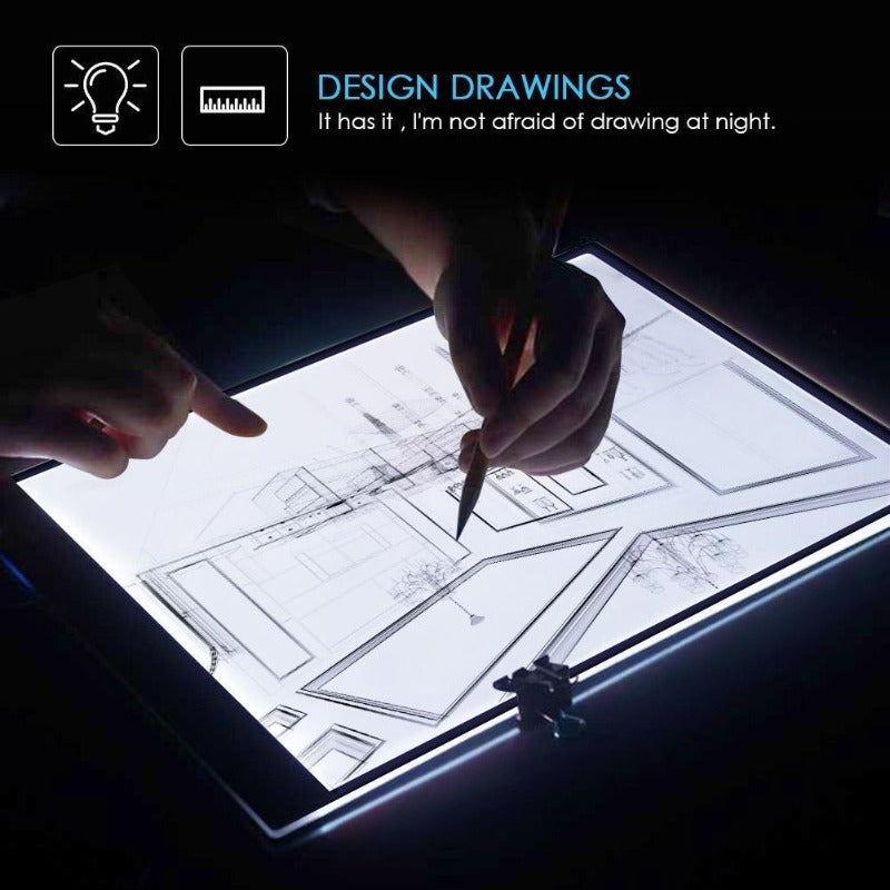 A4 Digital Graphics Tablet LED Drawing Board Light Box Tracing Copy Pad
