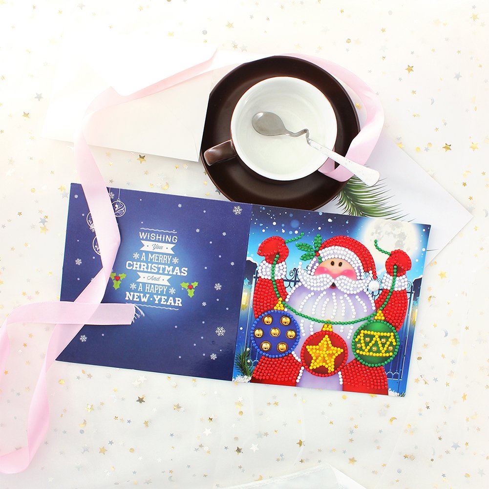 DIY Diamond Painting Greeting Card - Santa Claus C
