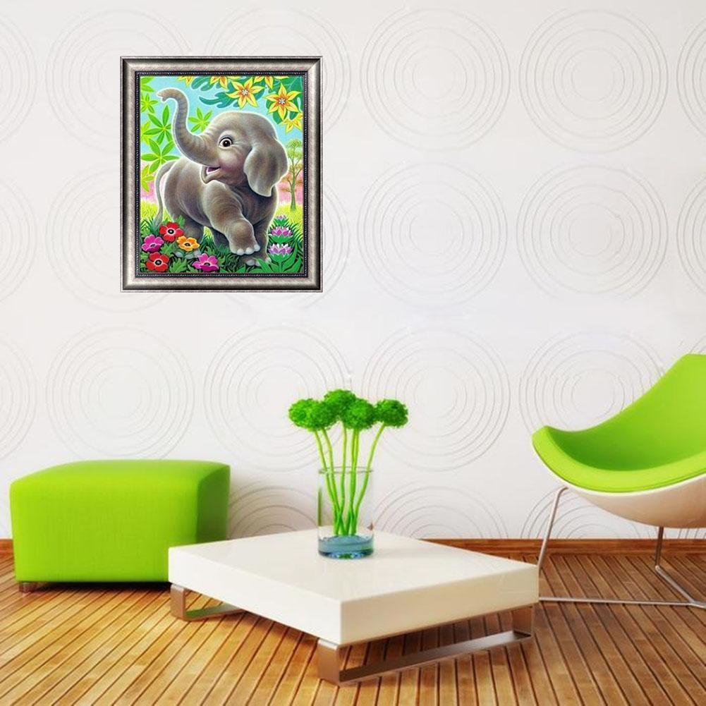 Diamond Painting - Partial Round - Elephant