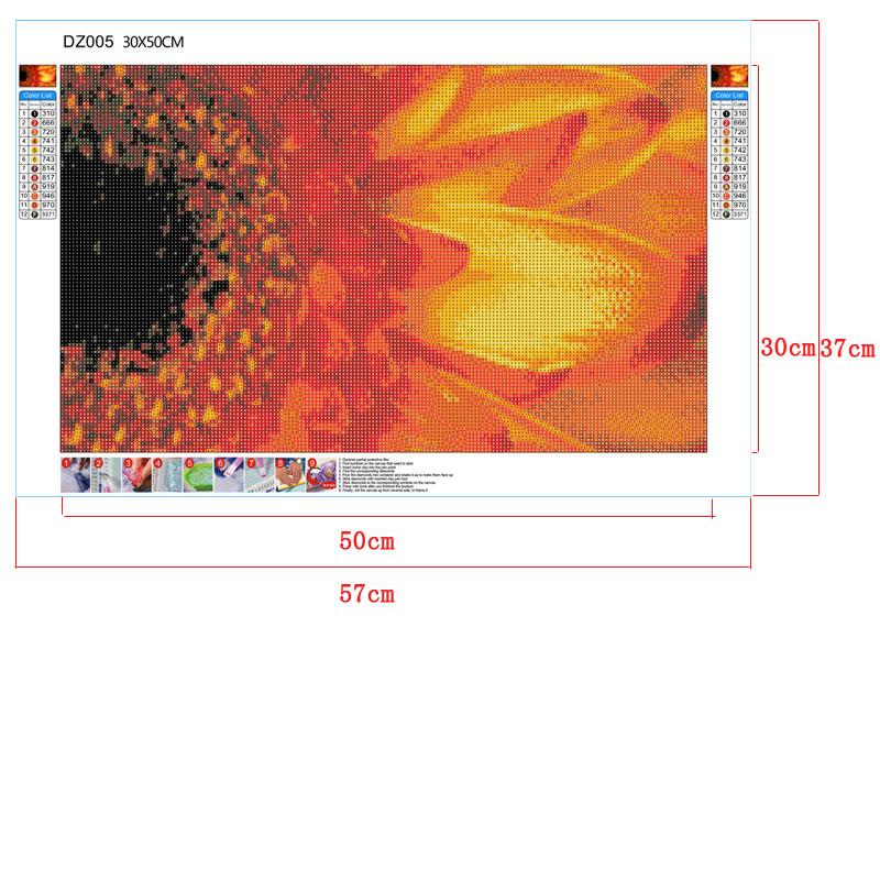 Crystal Rhinestone Full Diamond Painting Canvas Size African chrysanthemum