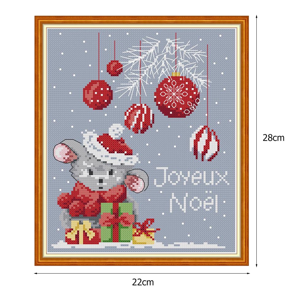Ponto cruz estampado 14ct - Mouse (22*28cm)