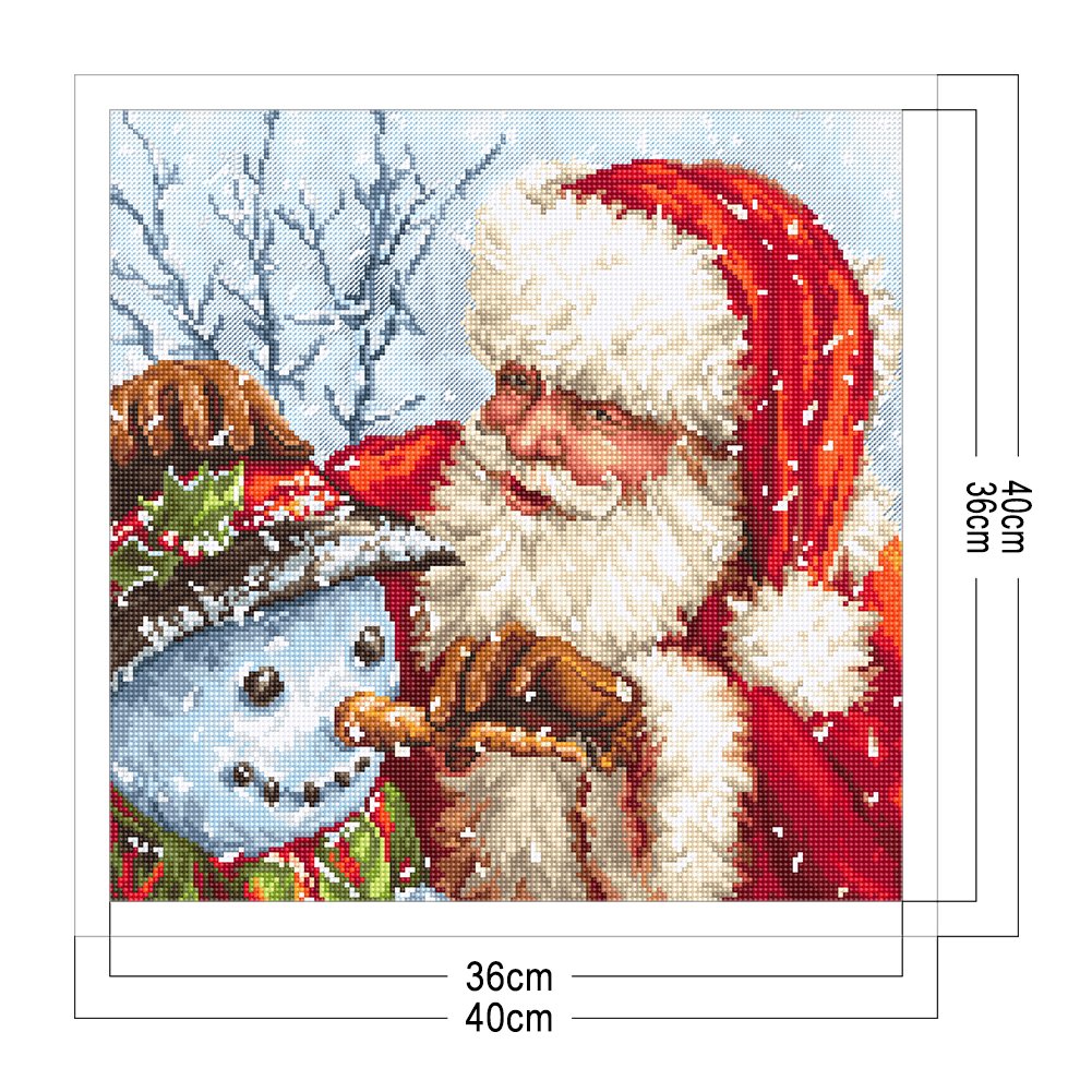 11ct Estampado Ponto Cruz - Papai Noel (40*40cm)