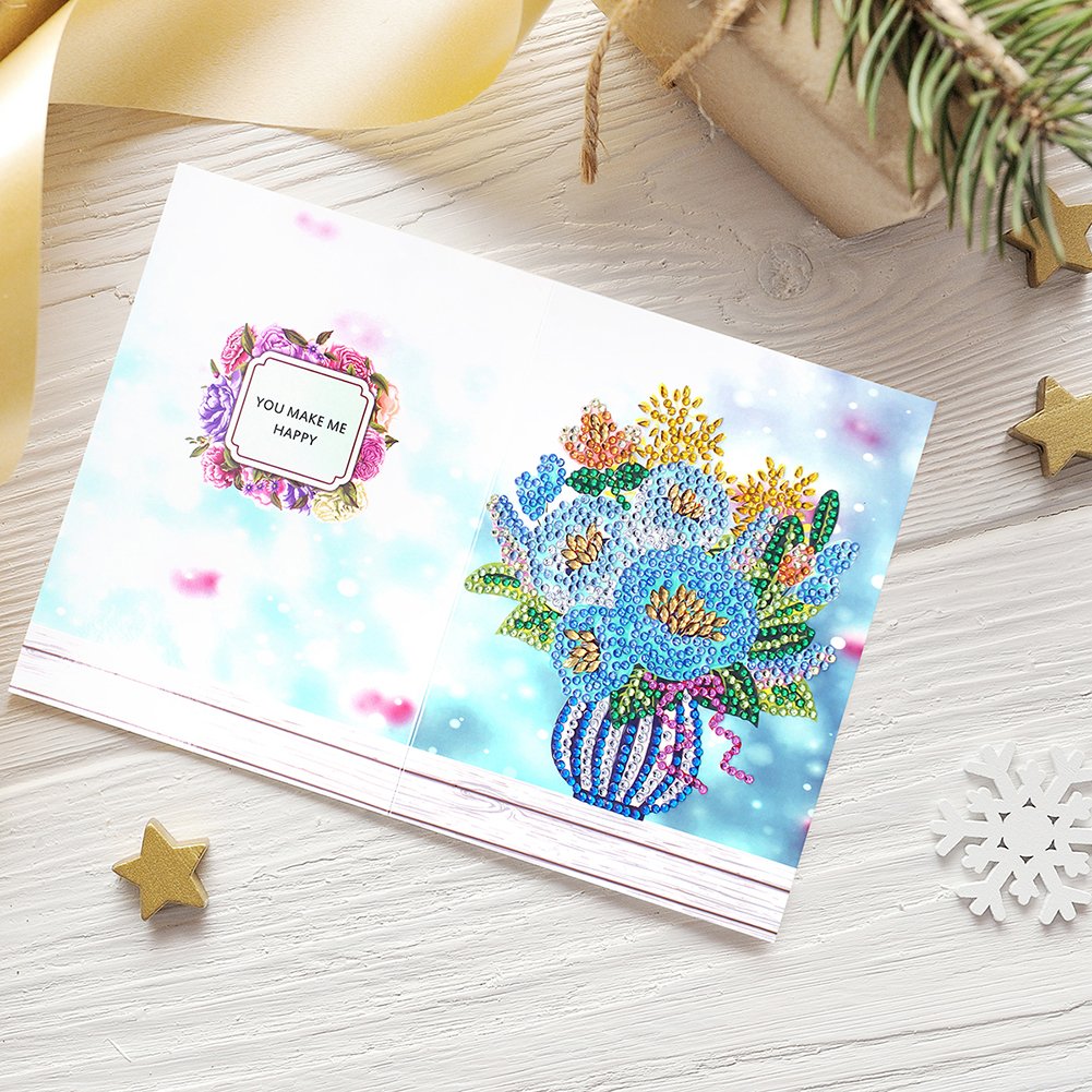 DIY Diamond Painting Greeting Card - Flower