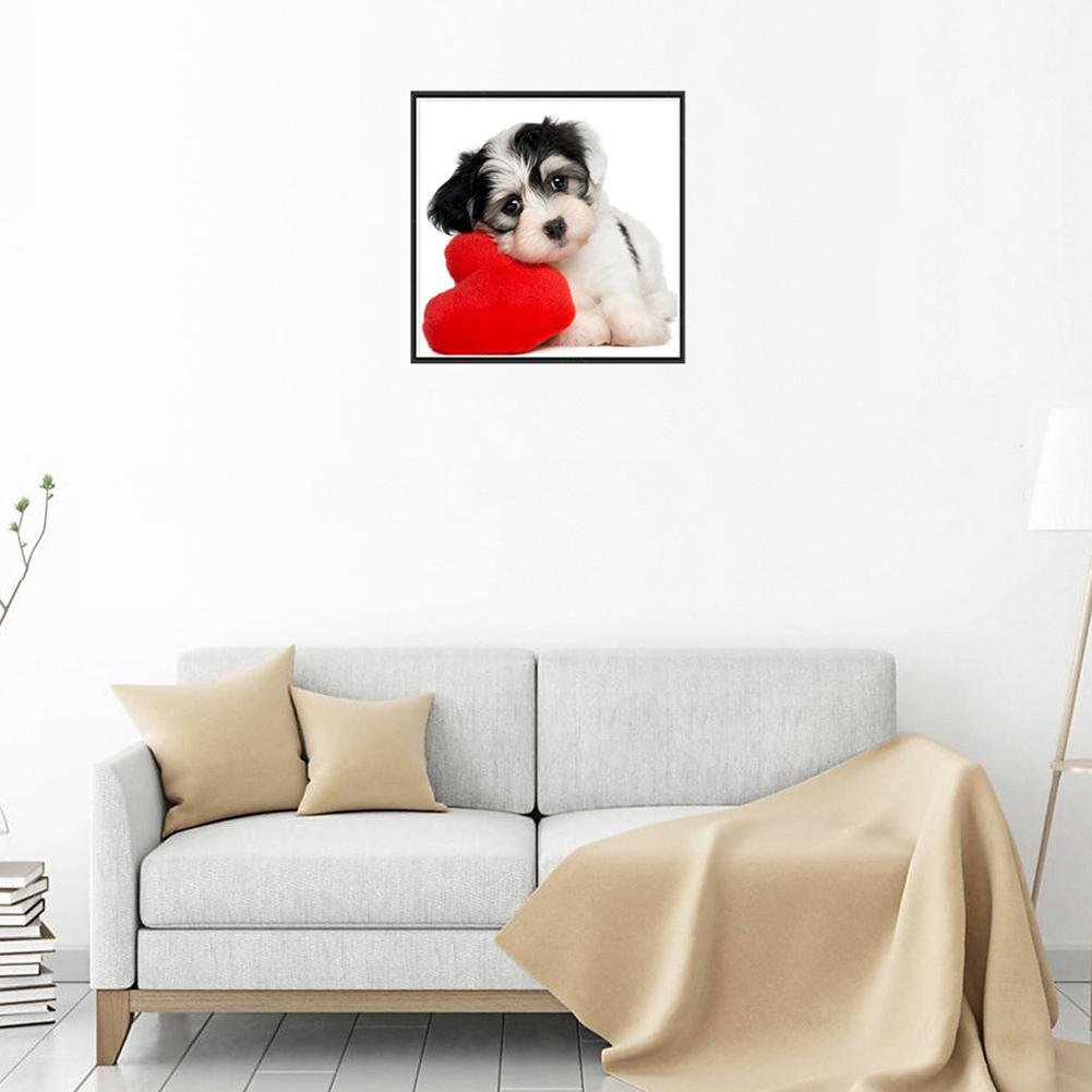 Diamond Painting - Partial Round - Love Dog