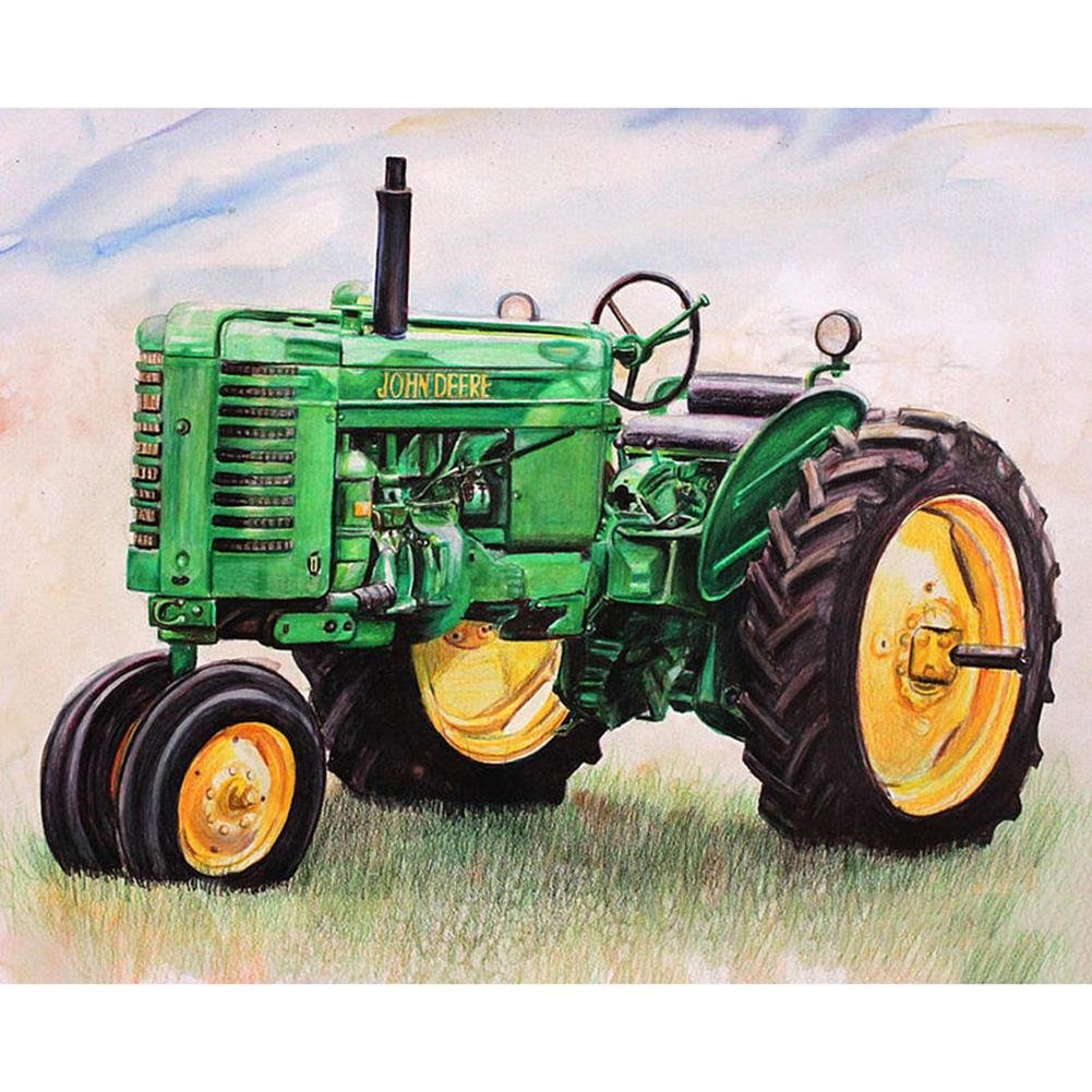 5D Diy Diamond Painting Kit Full Round Beads Tractor