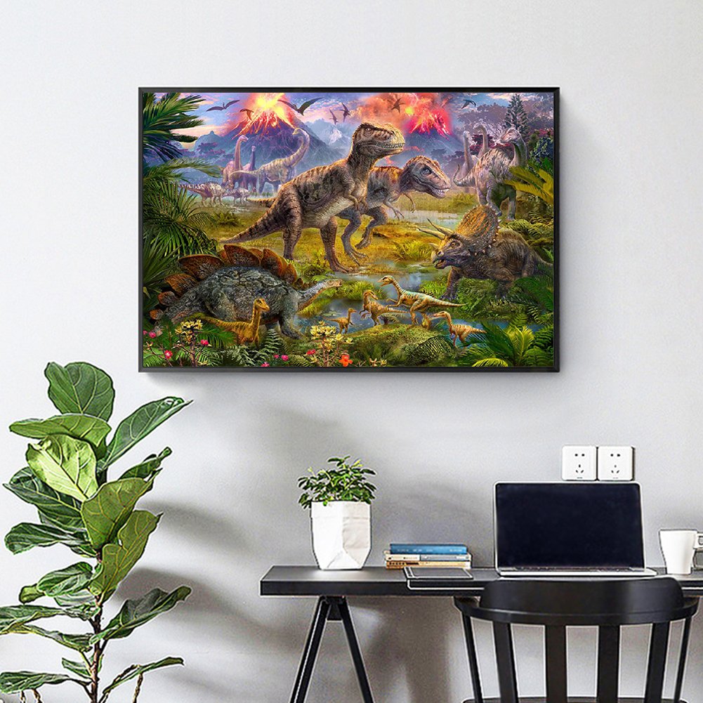 Diamond Painting - Full Round - Dinosaur World