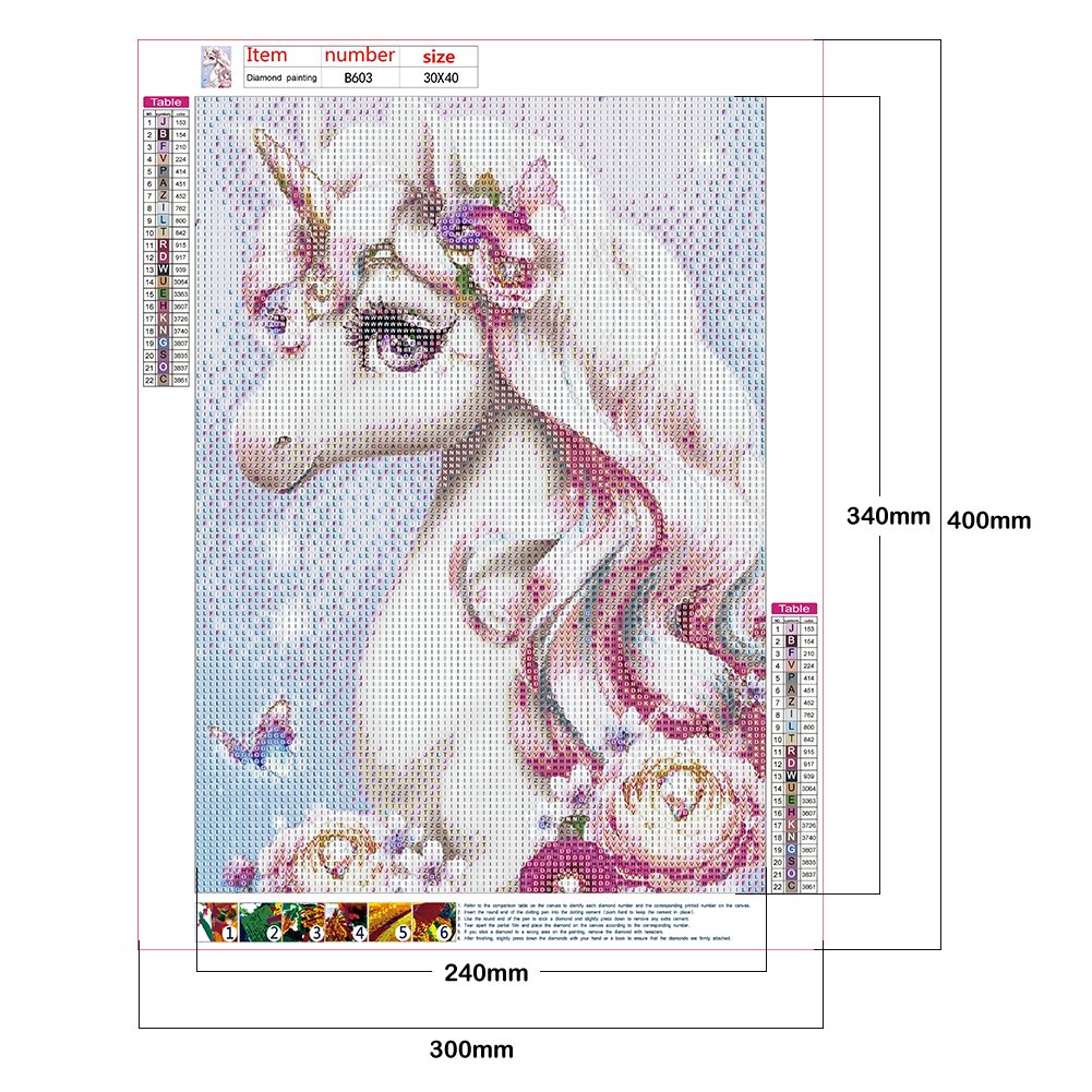 Diamond Painting - Full Round - Unicorn B