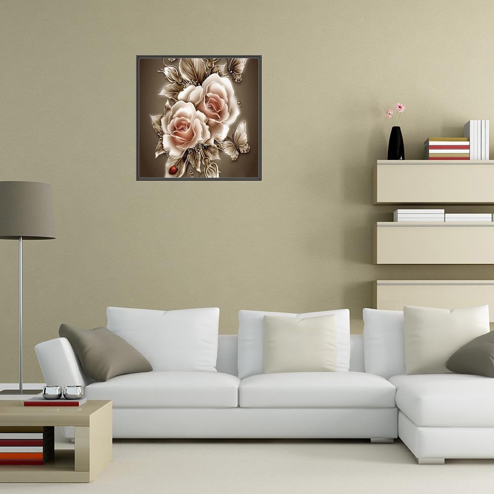 Diamond Painting - Full Round - Retro Flowers