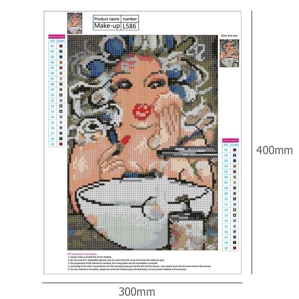Pintura Diamante - Redondo Completo - Limpeza de Rosto