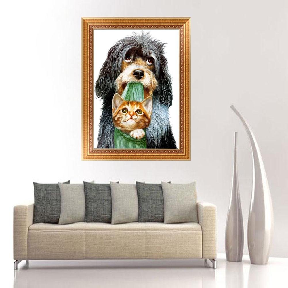 Diamond Painting - Partial Round - Dog Cat