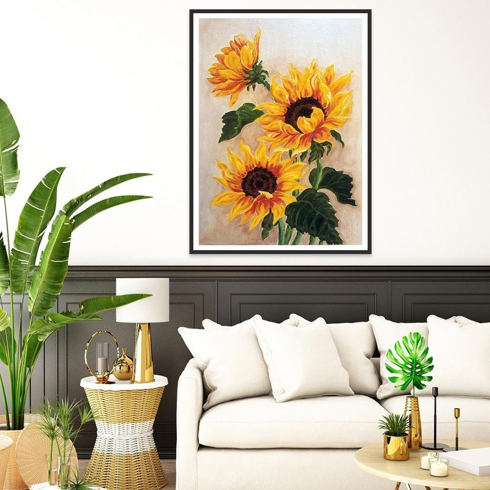 Diamond Painting - Full Round - Sunflower M