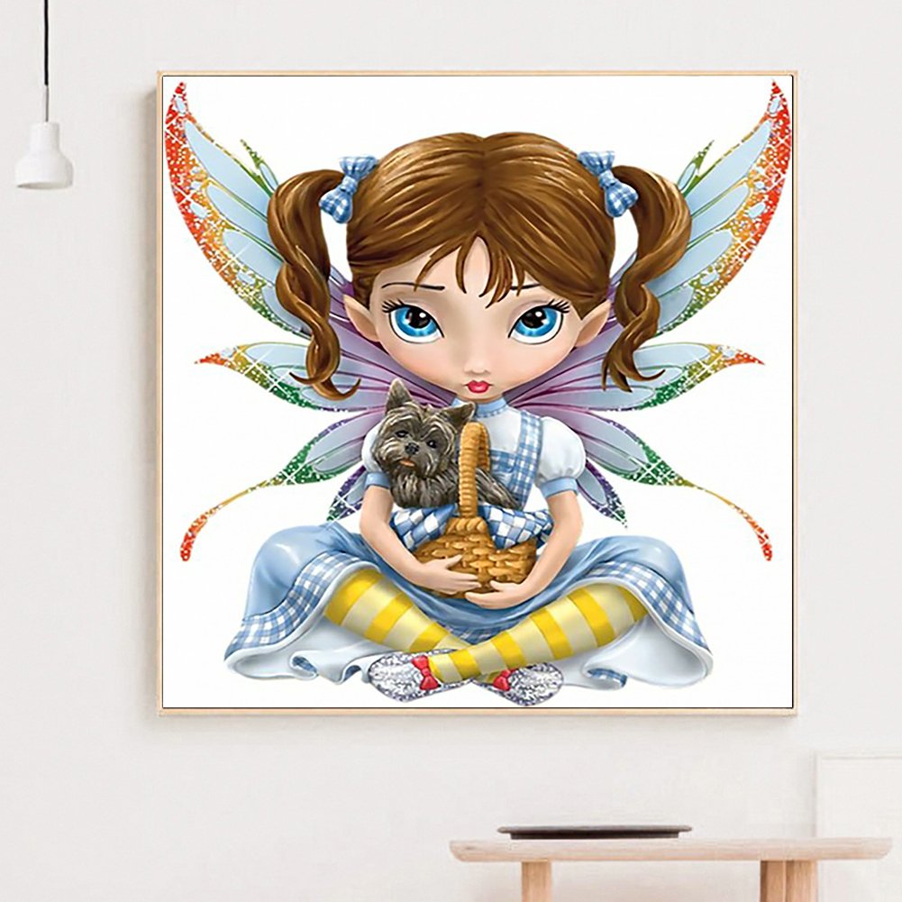 5D DIY Diamond Painting Kit - Full Round - Big Eyes Doll (40*40cm) D