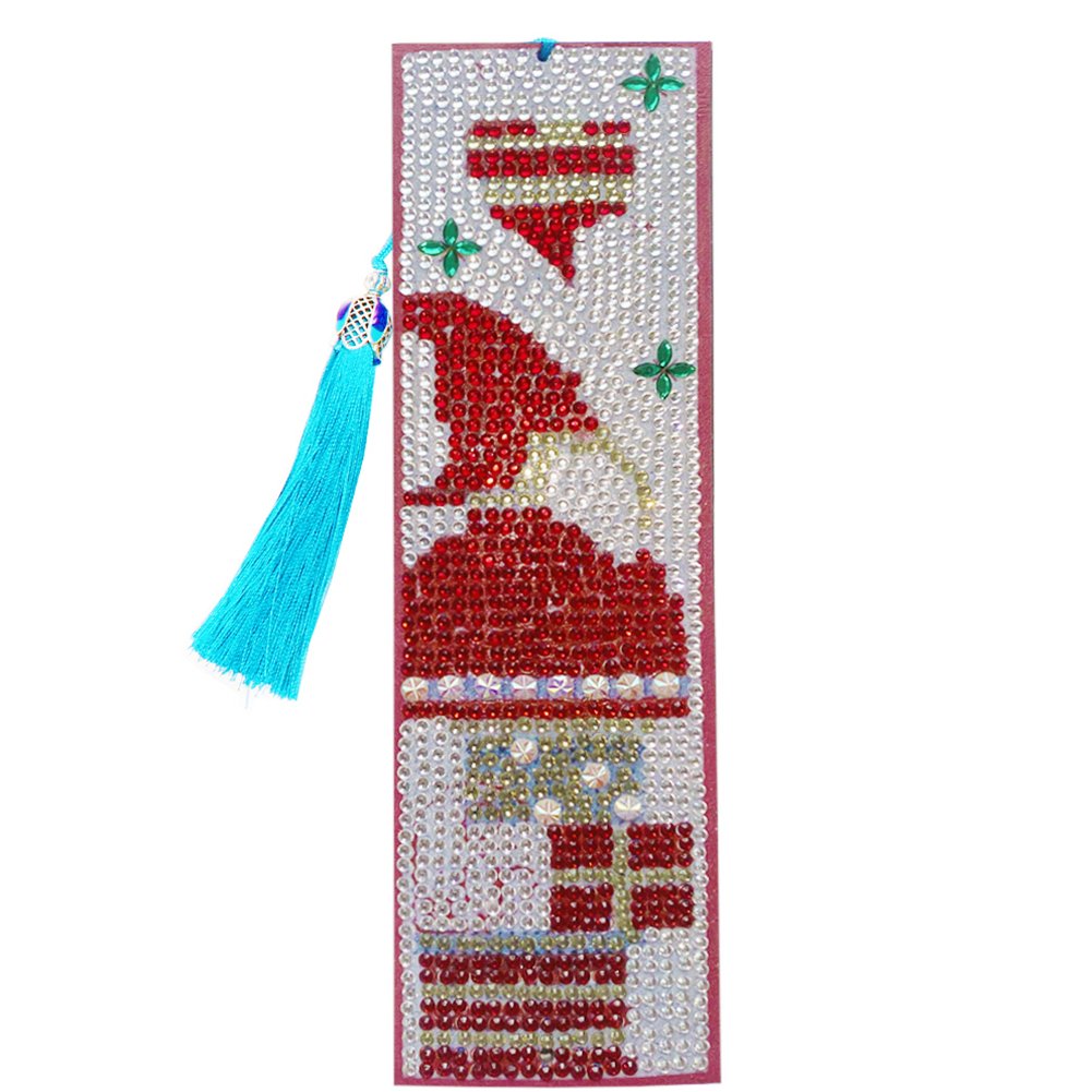 DIY Diamond Painting Bookmark with Tassel Santa Claus