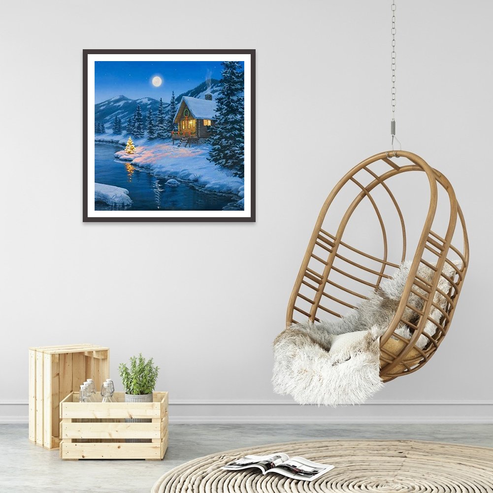 Diamond Painting - Full Round - Snow Scene