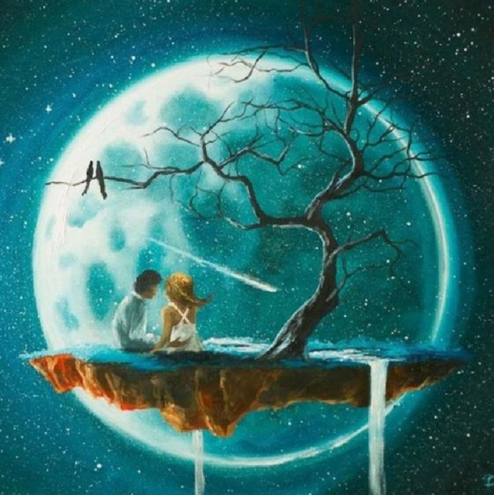Diamond Painting - Full Round - Romantic Moon