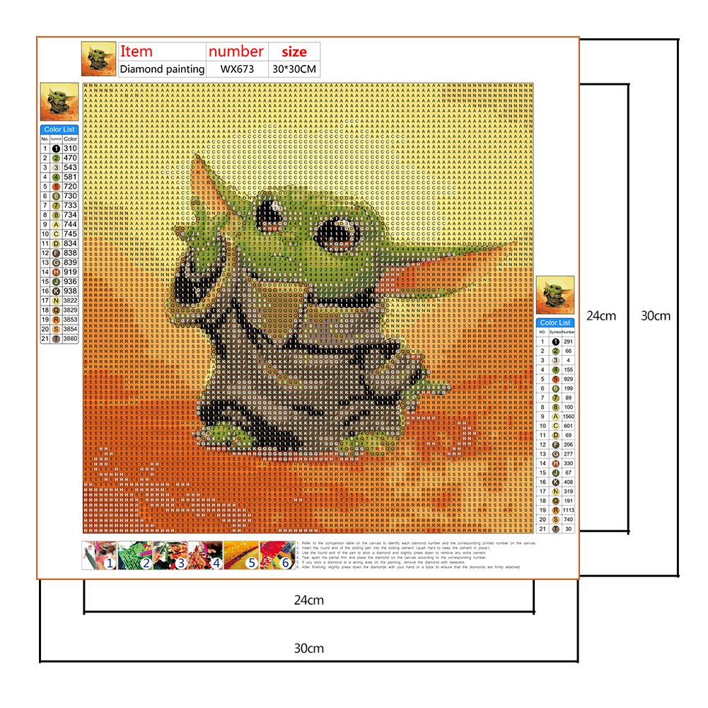 Diamond Painting - Full Round -Green Monster