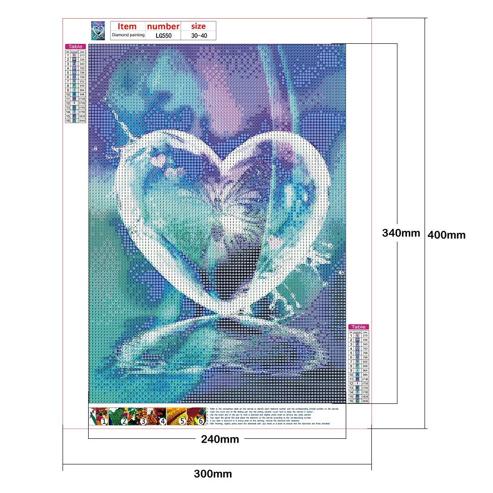 Diamond Painting - Full Round - Crystal Heart