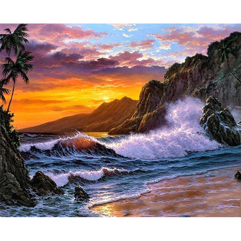 Paint By Number Acrylic Paints Seaside Sunset (40*50cm)