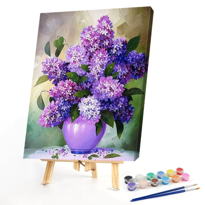 Painting By Numbers Flowers Acrylic Figure Drawing On Canvas