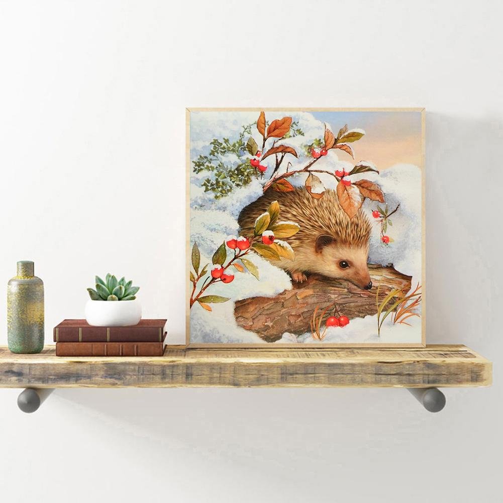 Diamond Painting - Full Round - Snow Hedgehog