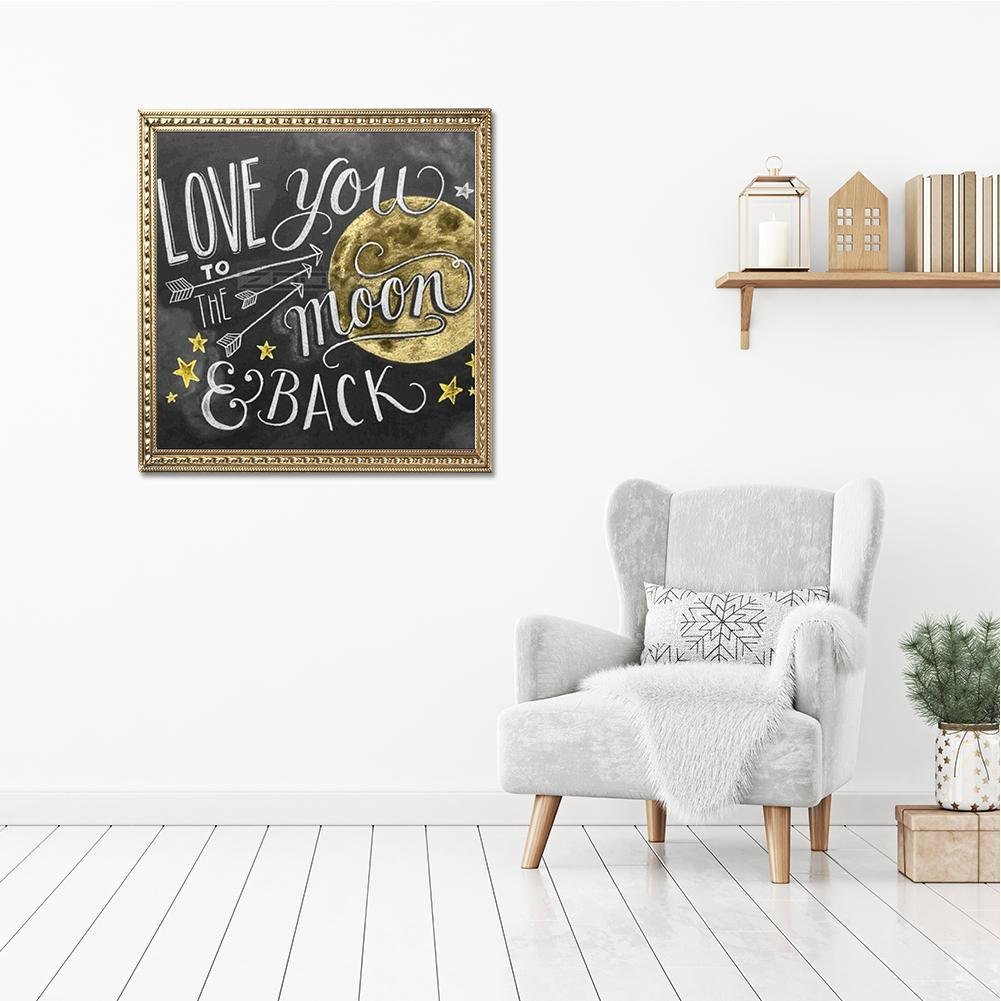 Diamond Painting -Full Round - Letter Moon Blackboard