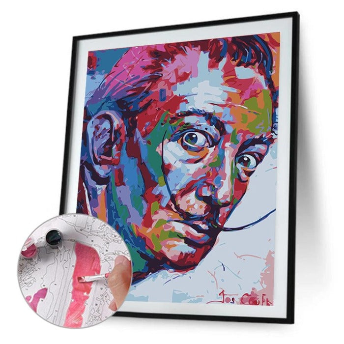 DIY Fearful Man Painting By Numbers Kit Canvas Home Wall Decor